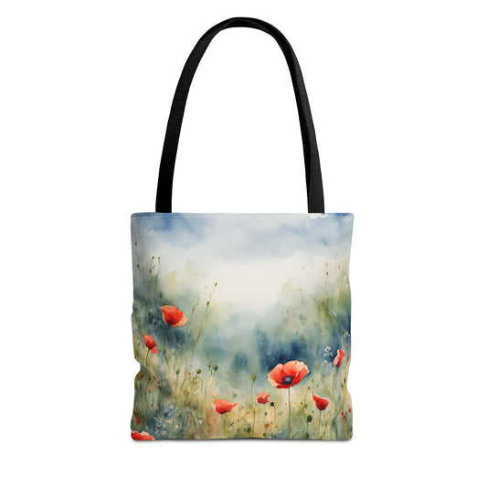 Floral Design Field of Flowers Tote Floral Grocery Wildflower Shopping Bag Cottage Core Gift Bag Boho Bag Poppy Tote Mom Gift