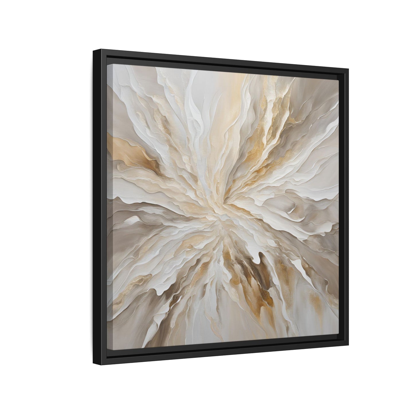 Modern Abstract Floral Design Unique Framed Canvas Wall Art Starburst Gift Nature Lover Gift Garden Lover Gift 3 frame colors