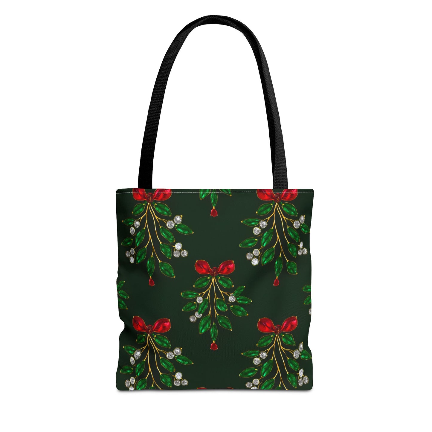 Mistletoe Christmas Tote Bag Holiday Cheer Gift Glam Winter Accessory Reusable Winter Tree Shopping Bag Xmas Joy Gift Unisex Bag for Him Her