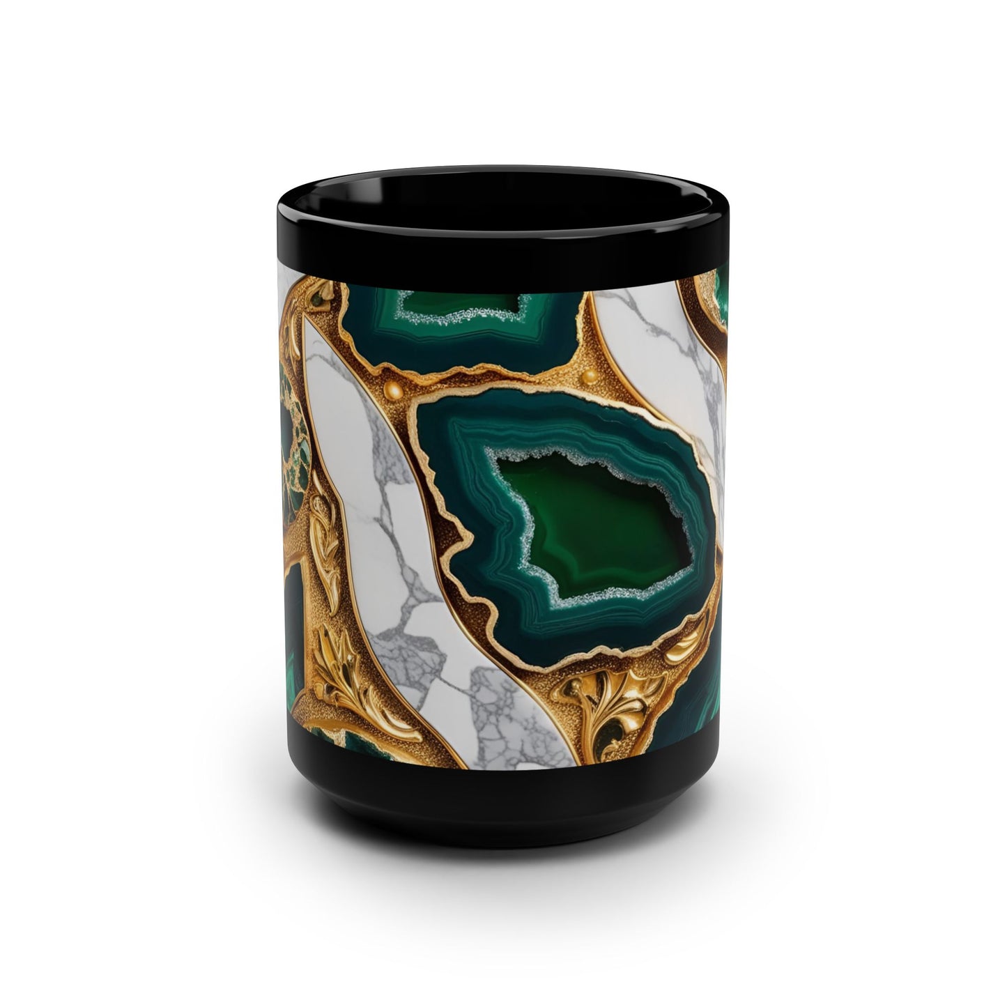 Ceramic Coffee Mug Quartz-Inspired Image Pastel Nature Rock Lover Ceramic Tea Cup Flower Garden Lover Geode Agate Look Ceramic Mug