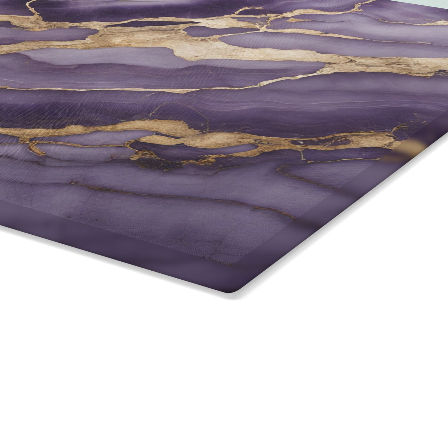 Kitchen Decor Glass Cutting Board Serving Tray with Quartz-look Design Cutting Board Gift for Home Cook Fun Marble-look Charcuterie Board
