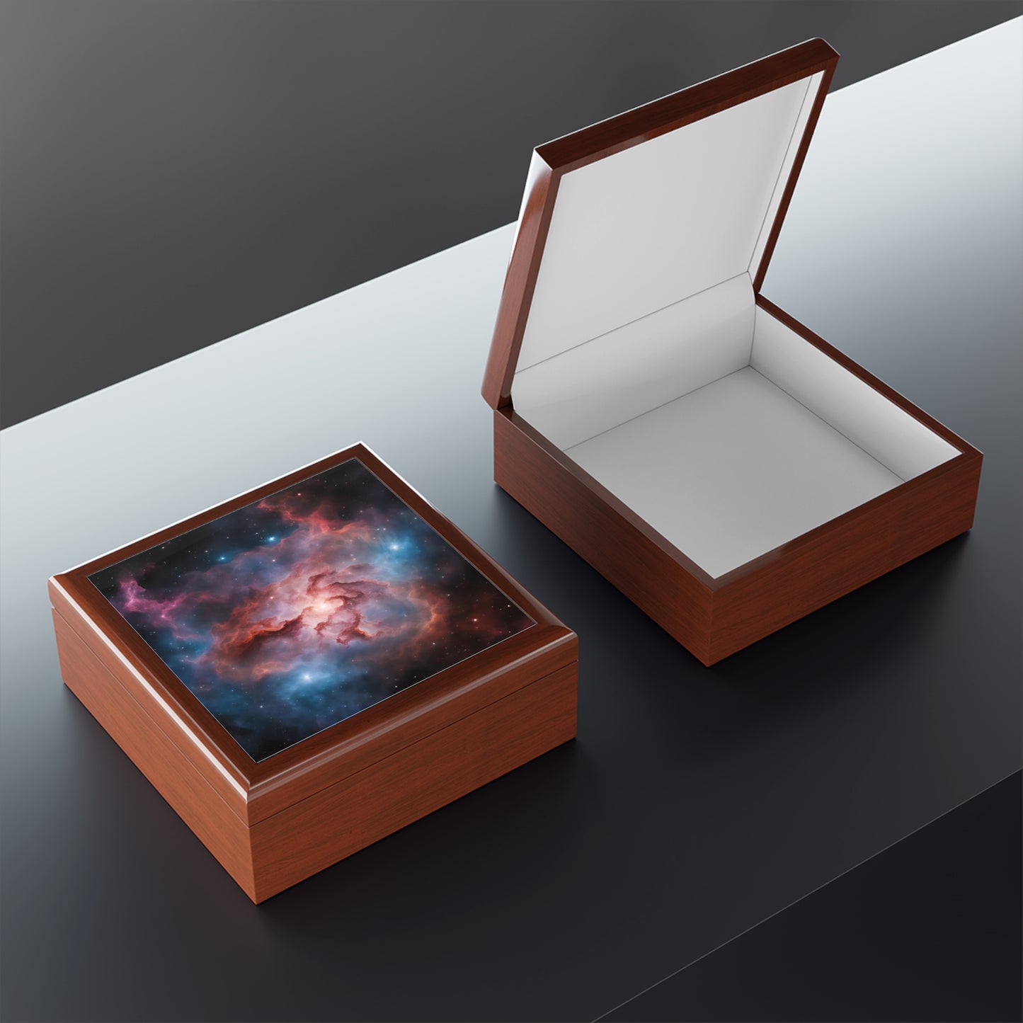 Unique Celestial Art Print Cosmic Galaxy Design Jewelry Box Trinket Box Bedroom Dresser Decor Vanity Gift Box - 3 colors to choose from