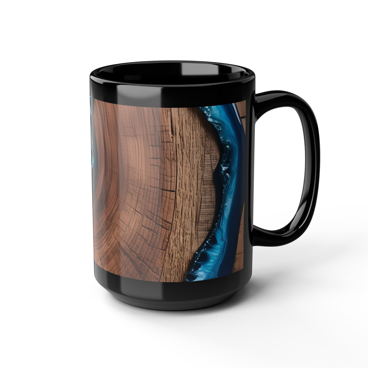 Ceramic Coffee Mug Wood-Inspired Image Nature Lover Ceramic Teacup Gardener Gift Colorful Unique Wave-look 15oz Ceramic Mug