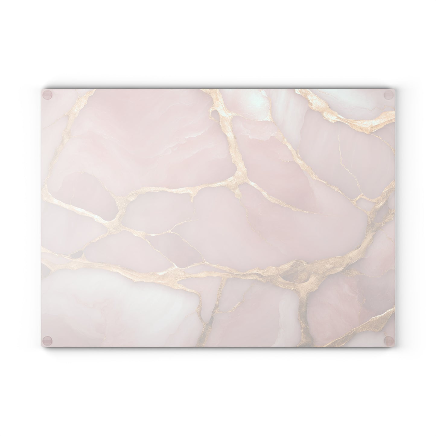 Kitchen Decor Glass Cutting Board Serving Tray with Pink Quartz-inspired Pattern Cutting Board Gift for Home Cook Charcuterie Board