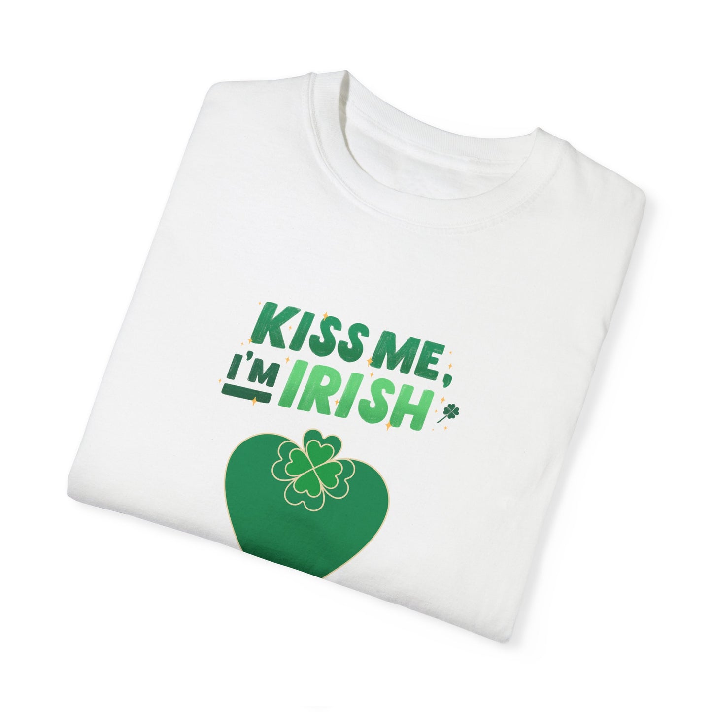 St. Patrick's Day T-Shirt Unisex Comfort Colors Relaxed Fit Garment-Dyed Tee 4 Leaf Clover Shirt Irish Themed Gift