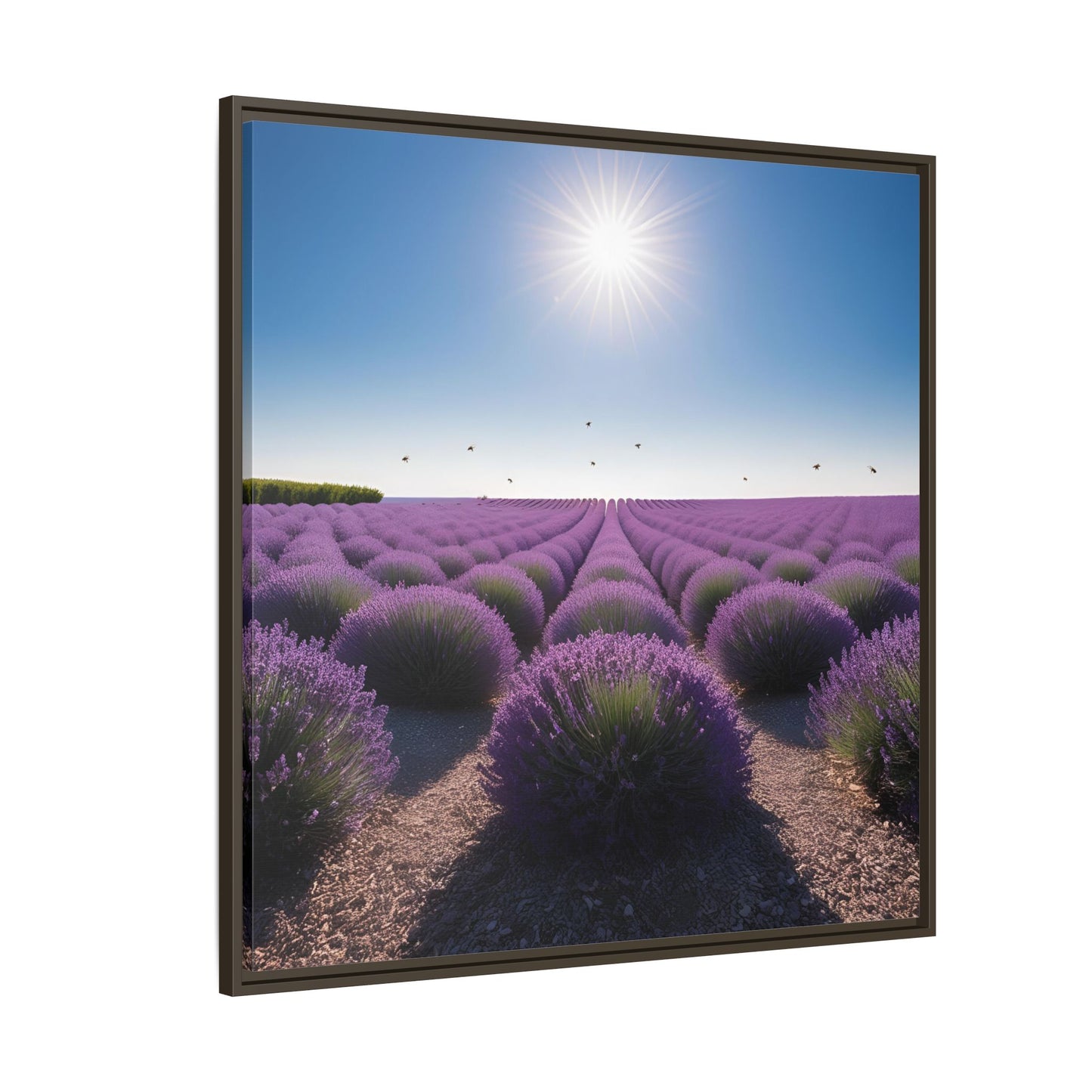Lavender Flower Fields Unique Framed Canvas Wall Art Flower Lover Gift Wildflower Artwork Nature Lover Lanscape Gift 3 frame colors