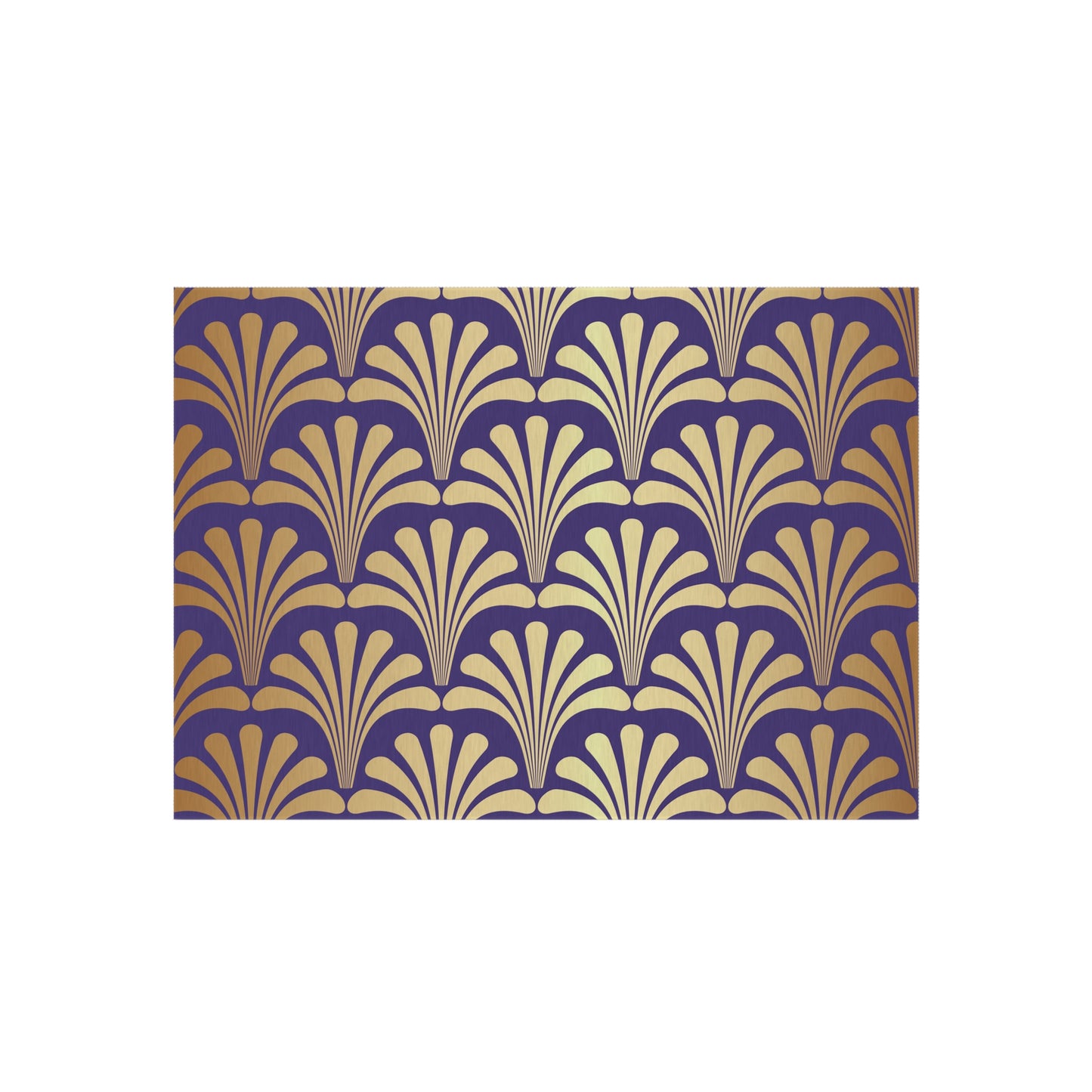 Chenille Outdoor Rug with No-Skid Backing Cozy Purple and Gold Outdoor Carpet Patio Decor Gazebo Rug Pool Area Decor Outdoor Kitchen Carpet