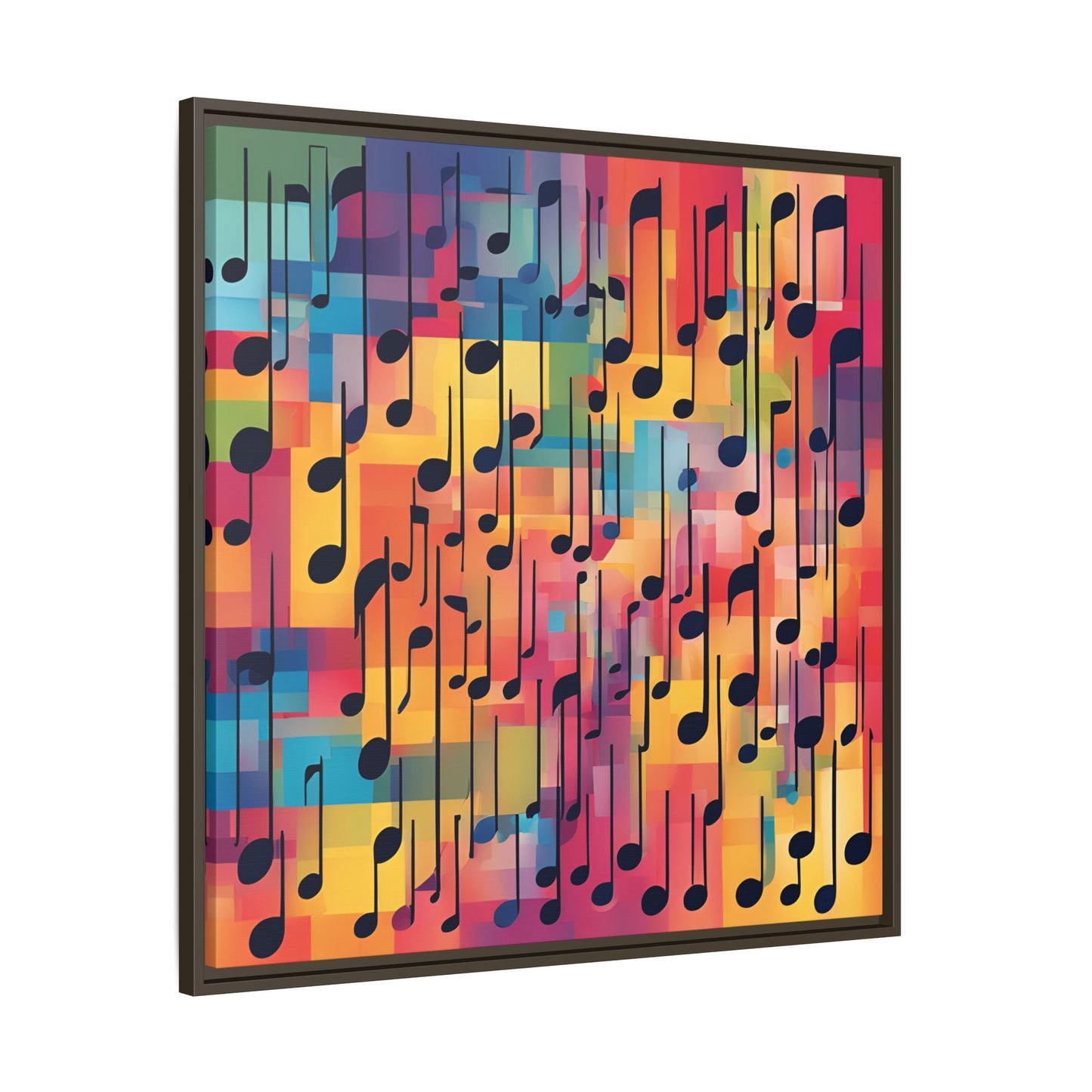 Modern Music-Themed Print Abstract Design Unique Framed Canvas Print Treble Clef Note Wall Art Music Lover Gift Decor 3 frame colors