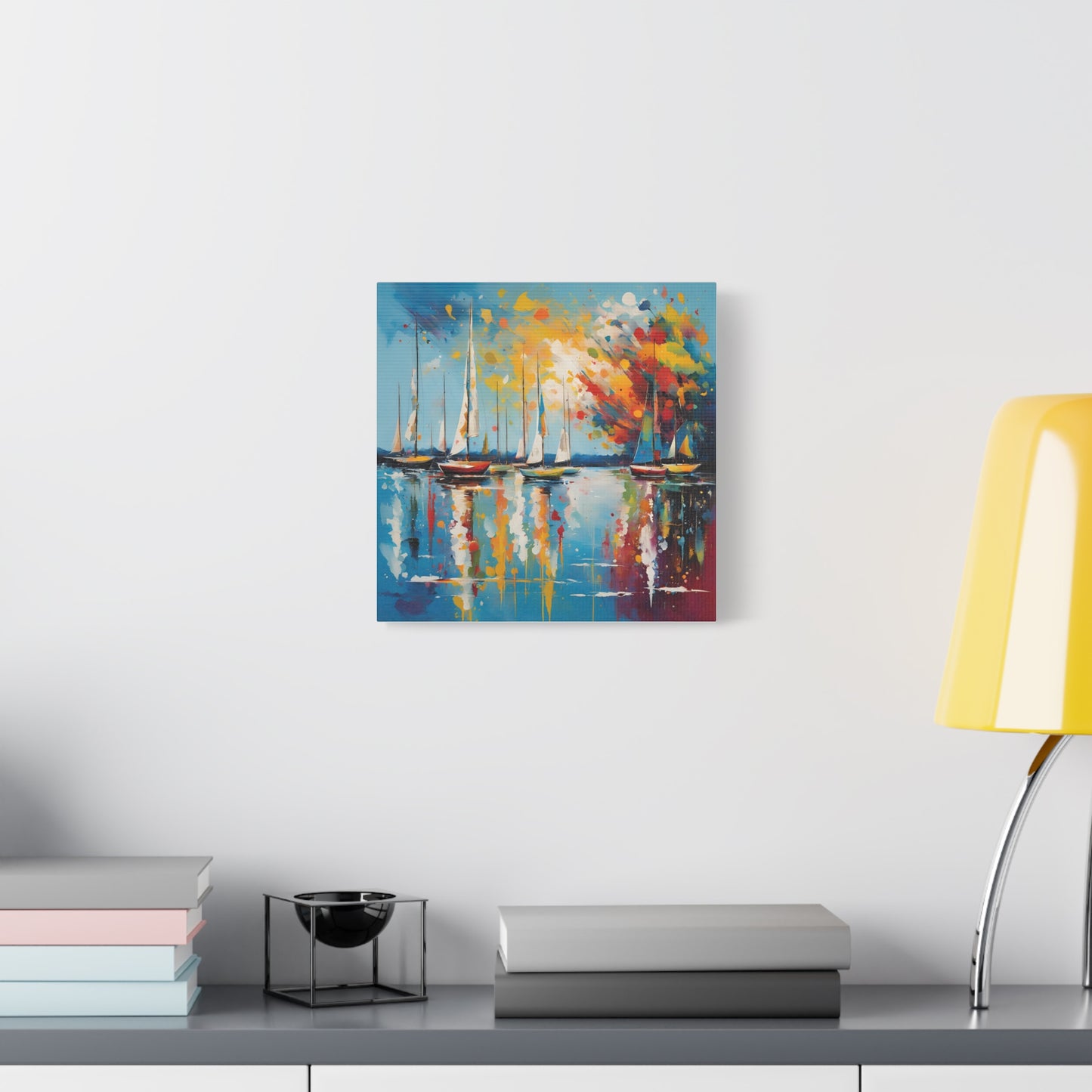 Sailboats Print Wall Art | Matte Canvas, Stretched, 1.25" | Modern Art | Nautical Gift | Oceanic |