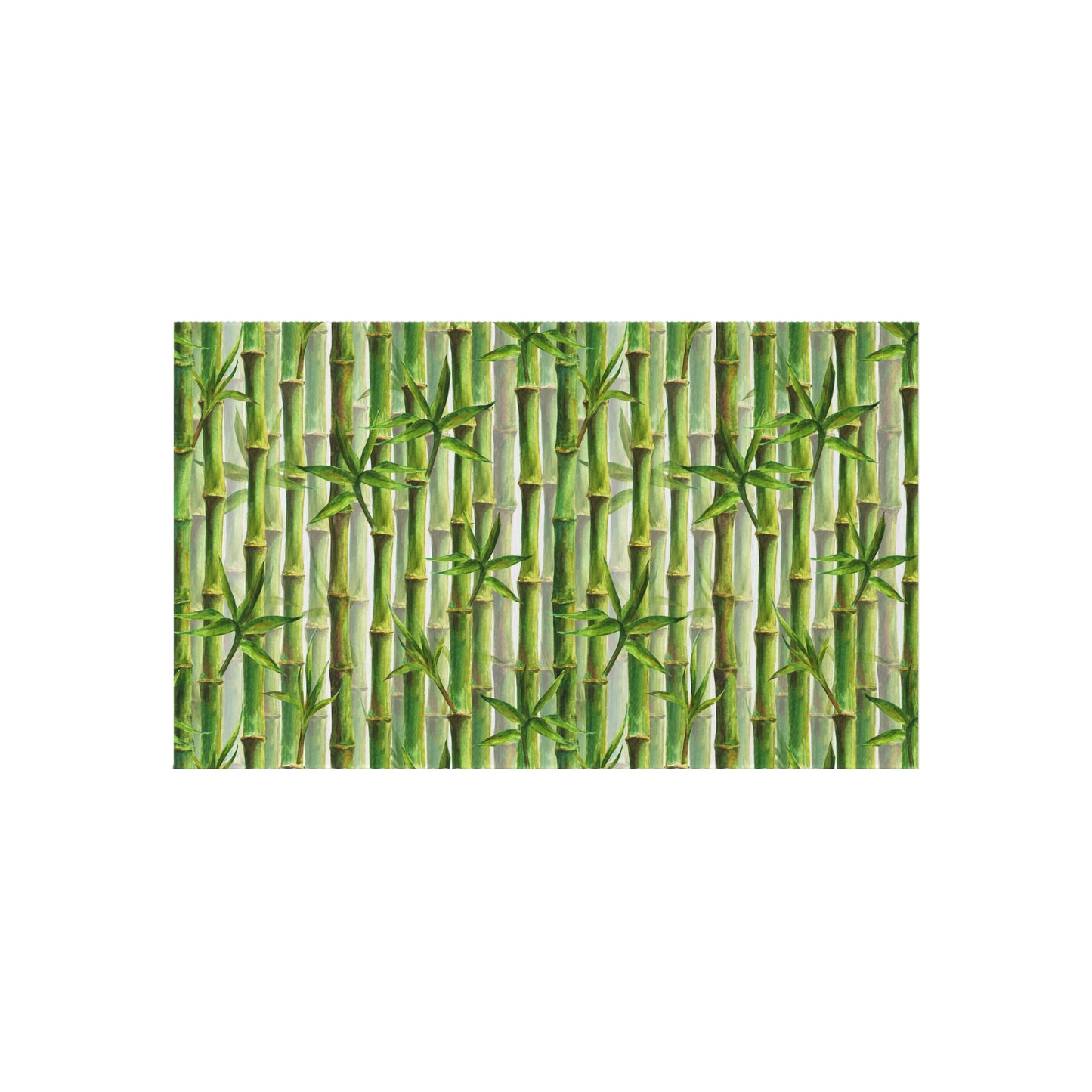 Bamboo-look Chenille Outdoor Rug with No-Skid Backing Cozy Outdoor Carpet Patio Decor Gazebo Rug Beachy Tropical Pool Area Asian Decor