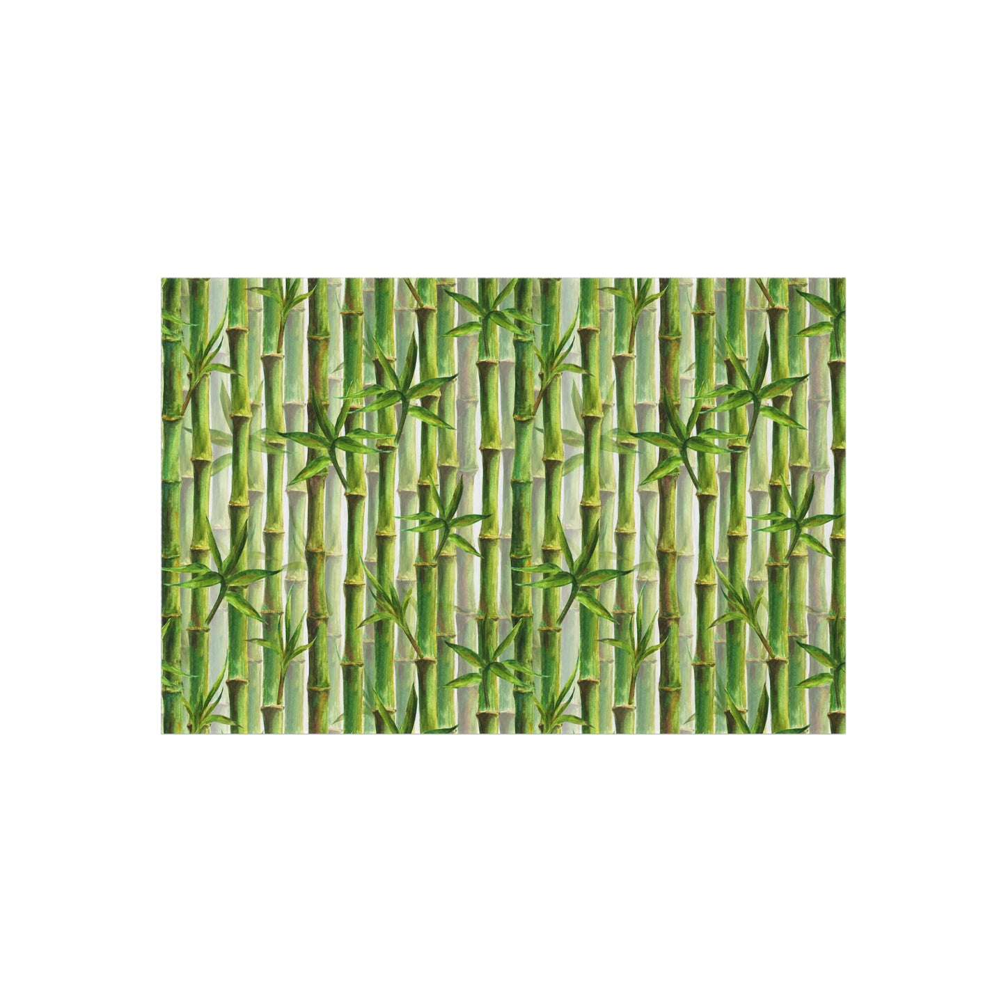 Bamboo-look Chenille Outdoor Rug with No-Skid Backing Cozy Outdoor Carpet Patio Decor Gazebo Rug Beachy Tropical Pool Area Asian Decor