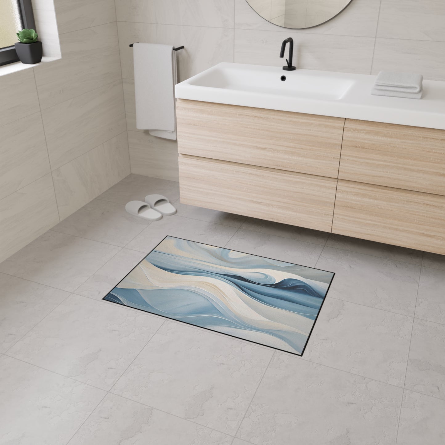 Decorative Heavy Duty Non-Slip Floor Mat Stylish Design Perfect for Entryway Kitchen Décor Garage Rug Coffee Bar Bathroom Floor Door Mat