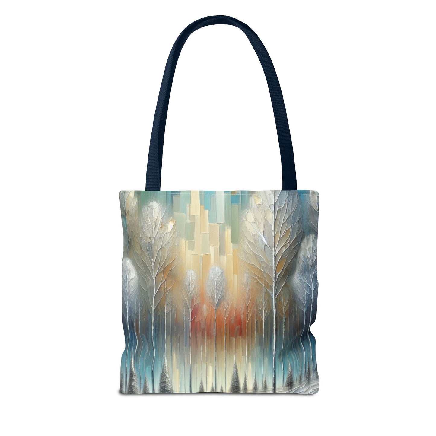 Modern Art Christmas Tote Bag Holiday Cheer Gift Glam Winter Accessory Reusable Winter Tree Shopping Bag Xmas Joy Unisex Bag for Him Her