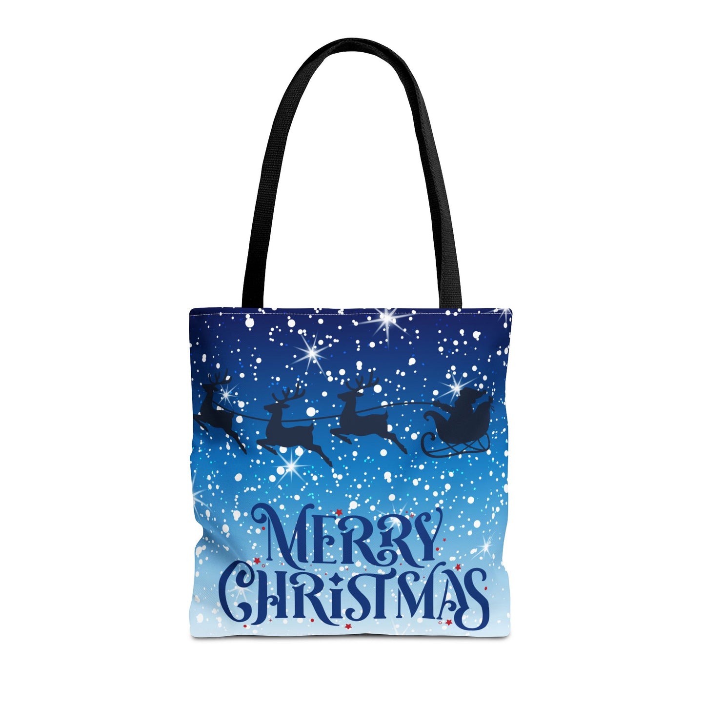 Santa Sleigh Merry Christmas Tote Bag Holiday Cheer Gift Winter Accessory Reusable Winter Shopping Bag Xmas Joy Gift Unisex Bag for Him Her