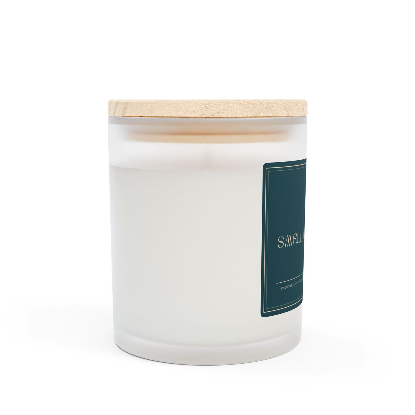 Artisanal Coconut Soy Frosted Glass Candle with Wooden Wick and Raw Maple Lid 11 oz Hand Poured Funny Scented Candle 50 hr burn time