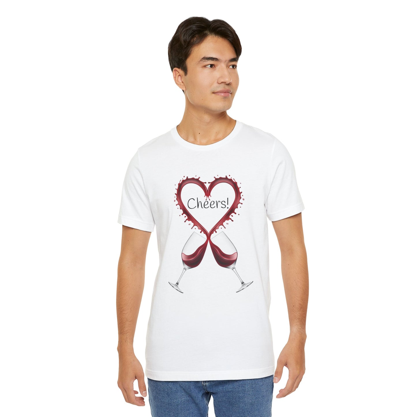 Red Wine Glass Cheers T-Shirt | Foodie Wine Lover Unisex Culinary Gift Tee