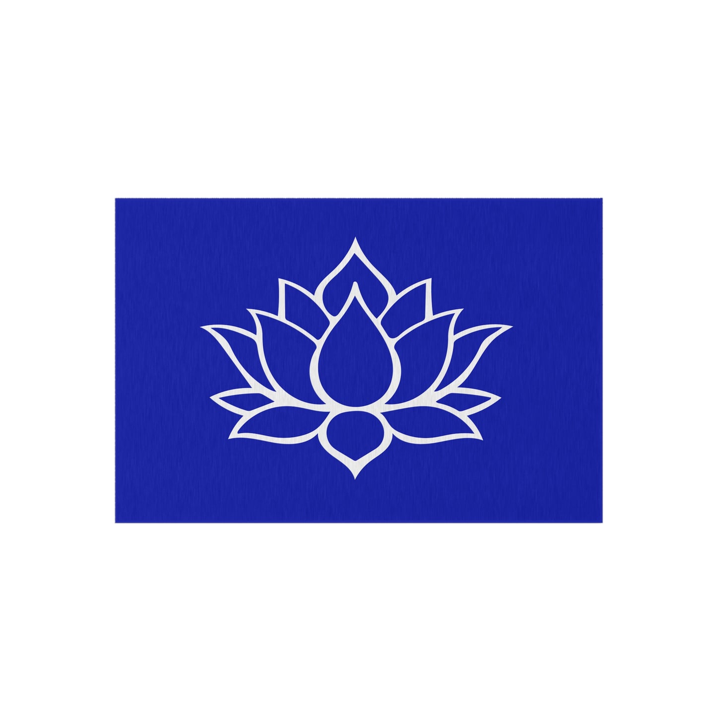 Zen Chenille Outdoor Rug with No-Skid Backing Cozy Lotus Blossom Outdoor Carpet Patio Decor Gazebo Rug Pool Area Decor Outdoor Kitchen Rug