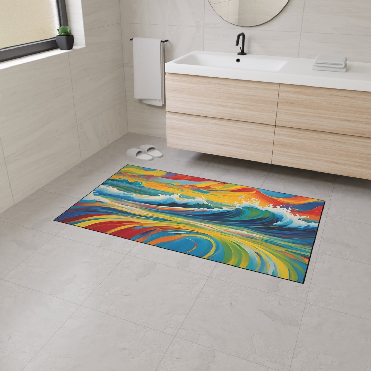 Decorative Heavy Duty Non-Slip Floor Mat Stylish Design Perfect for Entryway Kitchen Décor Garage Rug Coffee Bar Bathroom Floor Door Mat