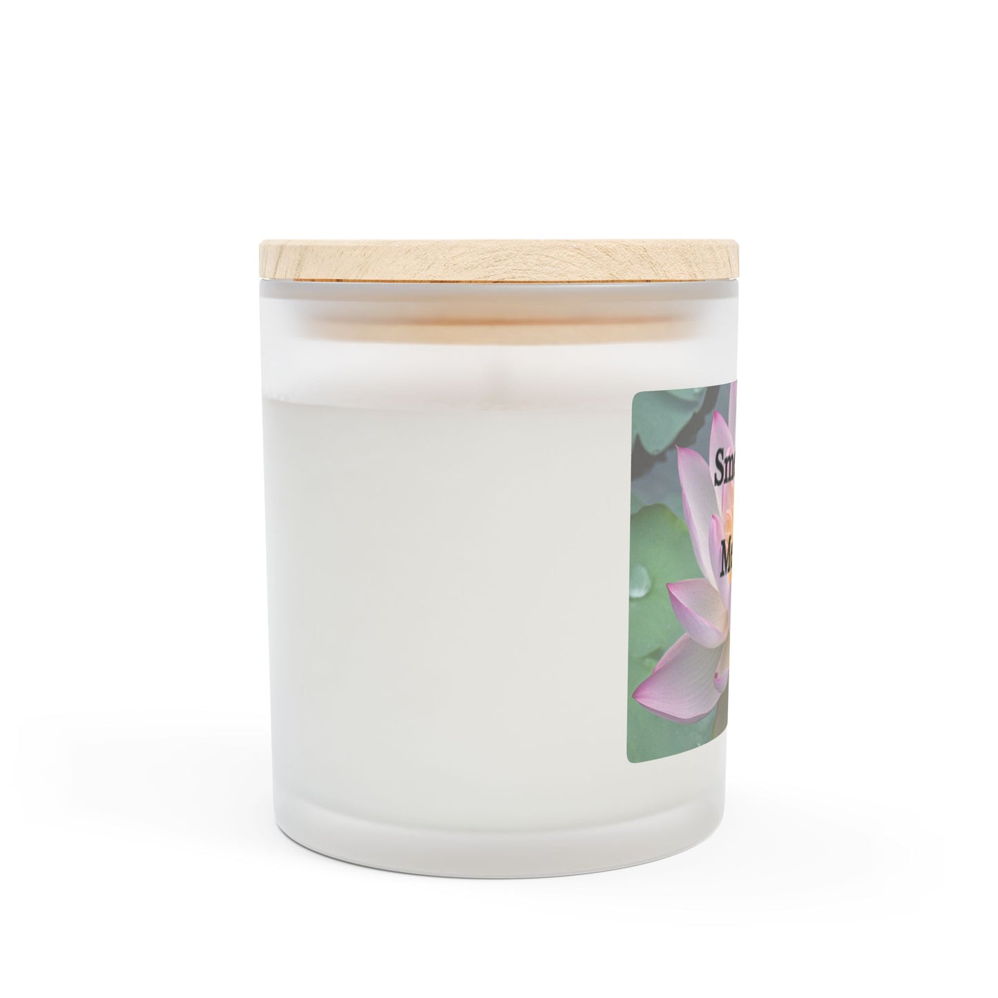 Artisanal Coconut Soy Frosted Glass Candle with Wooden Wick and Raw Maple Lid 11 oz Hand Poured Funny Me Time Candle 50 hrs burn time