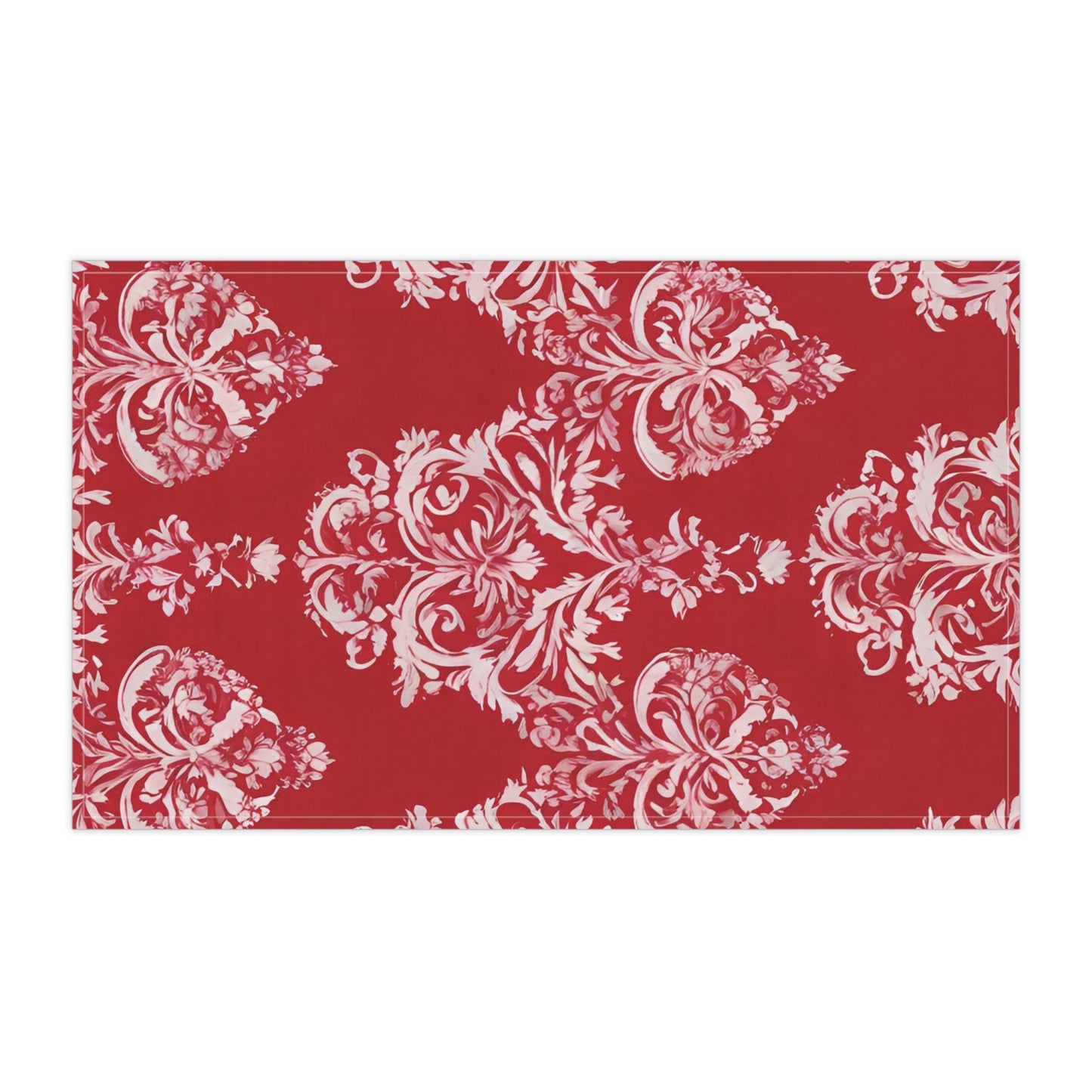 Damask Kitchen Tea Towel Pastel Dish Towel Durable Hand Towel Gift for Flower Lover Whimsical Home Decor Decorative Kitchen Cotton Twill