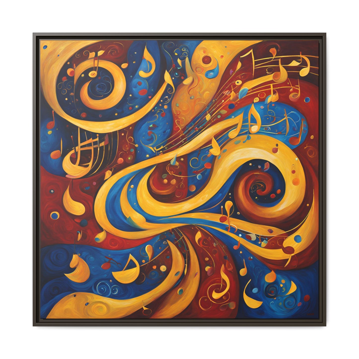 Modern Music-Themed Print Abstract Design Unique Framed Canvas Print Treble Clef Note Wall Art Music Lover Gift Decor 3 frame colors