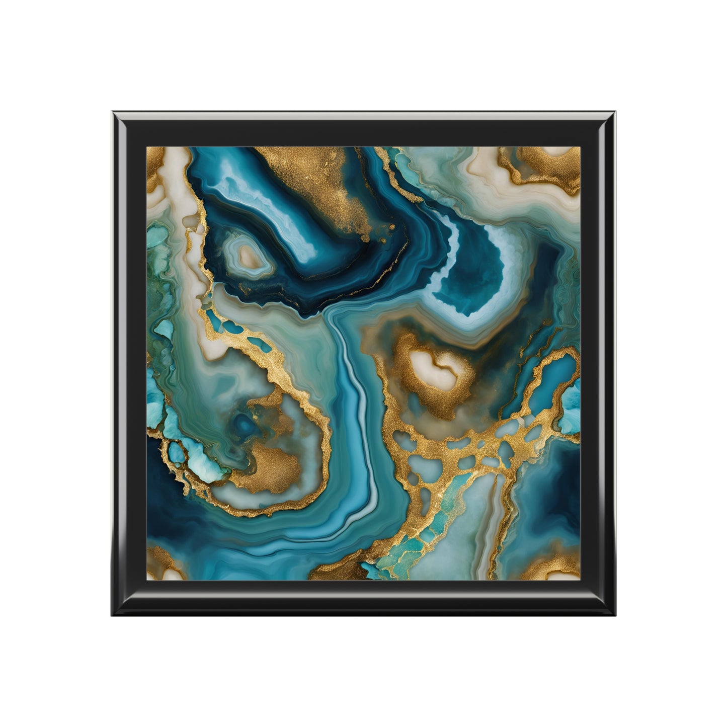 Unique Art Print Design Jewelry Box Trinket Box Bedroom Dresser Decor Vanity Gift Box - 3 colors to choose from