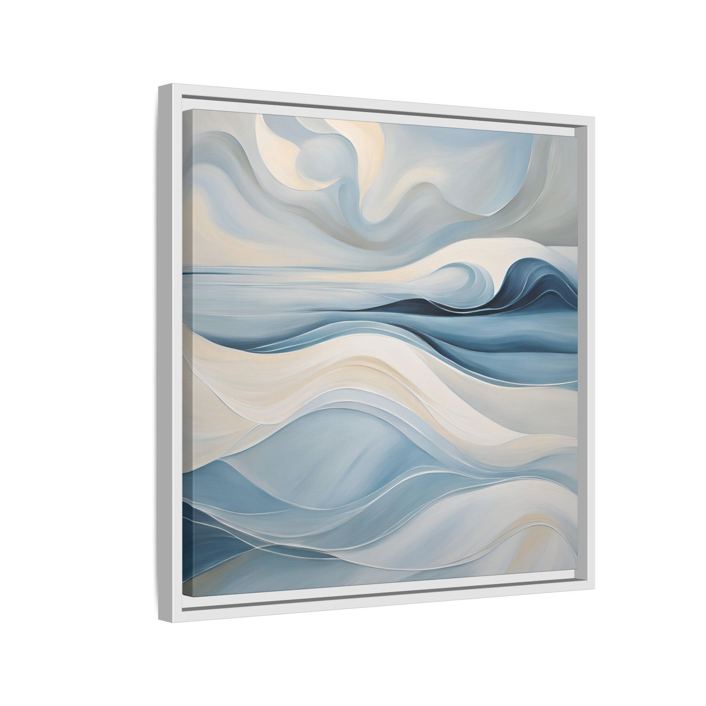 Modern Abstract Wave Design Unique Framed Canvas Wall Art Ocean Beach Gift Nature Lover Gift Underwater Sea Lover Gift 3 frame colors