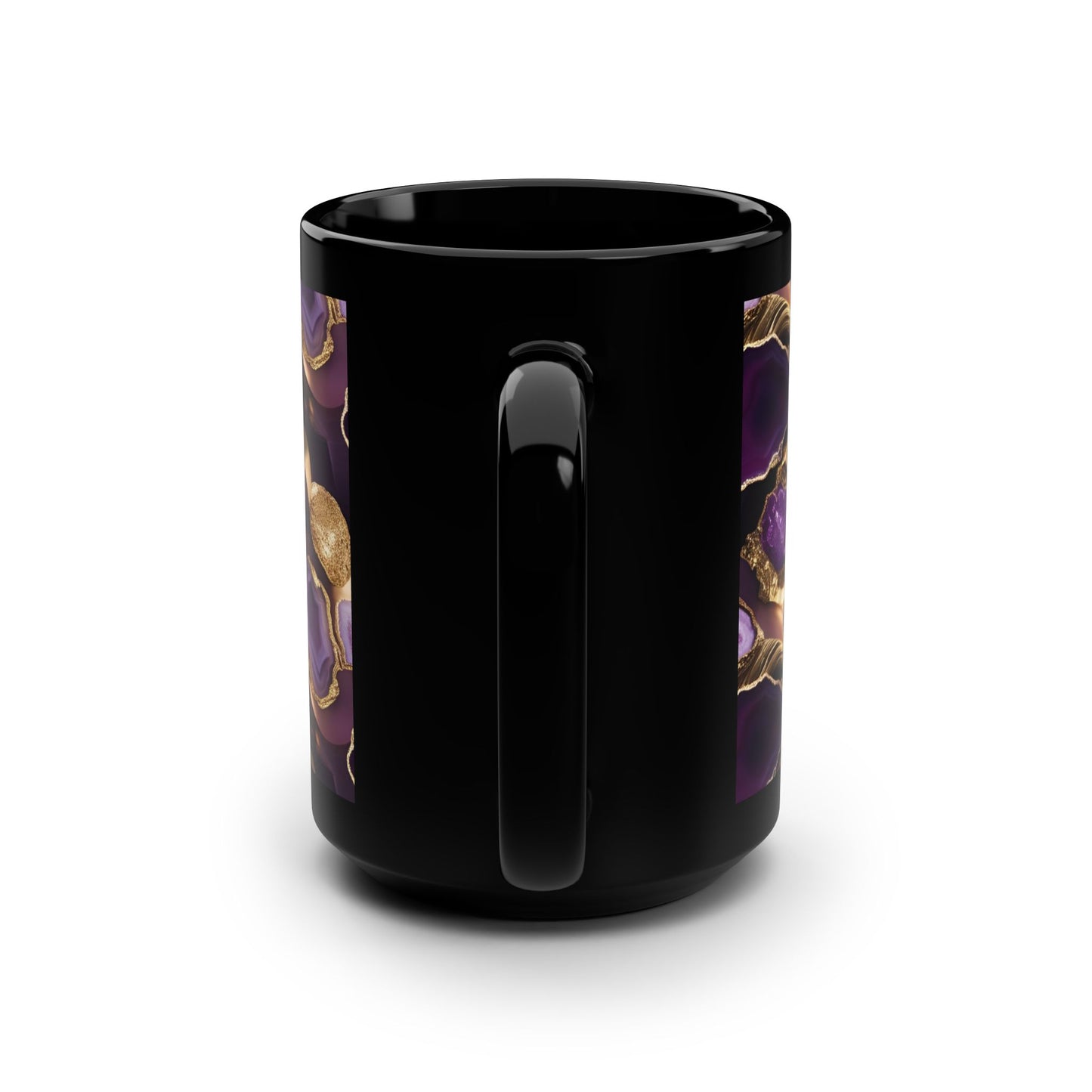 Ceramic Coffee Mug Geode-Inspired Image Nature Lover Ceramic Teacup Gardener Gift Agate-look Rock Lover 15oz Mug