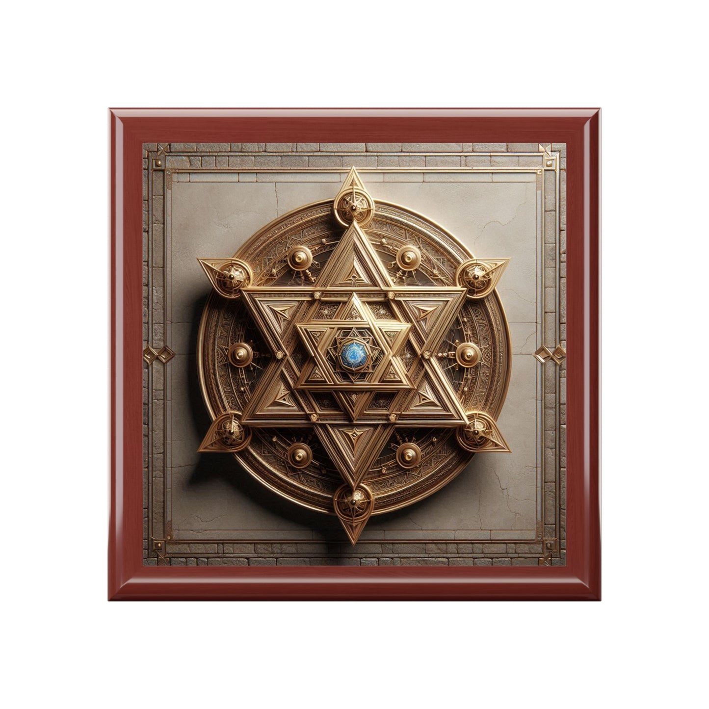 Star of David Wood Jewelry Box Handcrafted Holiday Trinket Rustic Keepsake Gift for Him Her Festive Vanity Storage Hanukkah Decor