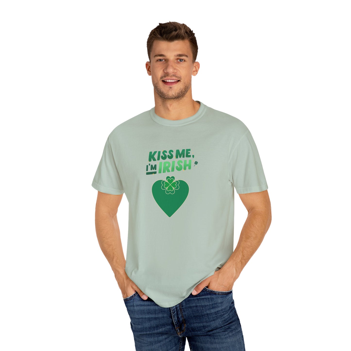 St. Patrick's Day T-Shirt Unisex Comfort Colors Relaxed Fit Garment-Dyed Tee 4 Leaf Clover Shirt Irish Themed Gift