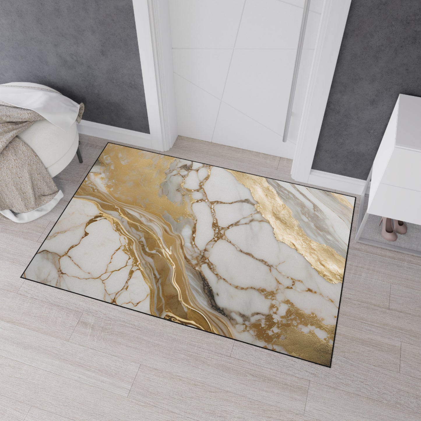 Decorative Heavy Duty Non-Slip Floor Mat Stylish Design Perfect for Entryway Kitchen Décor Garage Rug Coffee Bar Bathroom Floor Door Mat