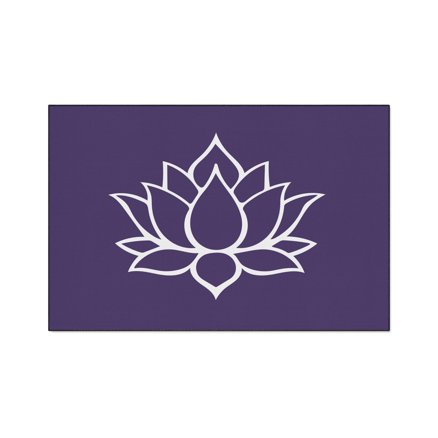 Decorative Heavy Duty Non-Slip Floor Mat Stylish Design Perfect for Entryway Kitchen Décor Purple Lotus Blossom Floral Design Rug Bath Mat