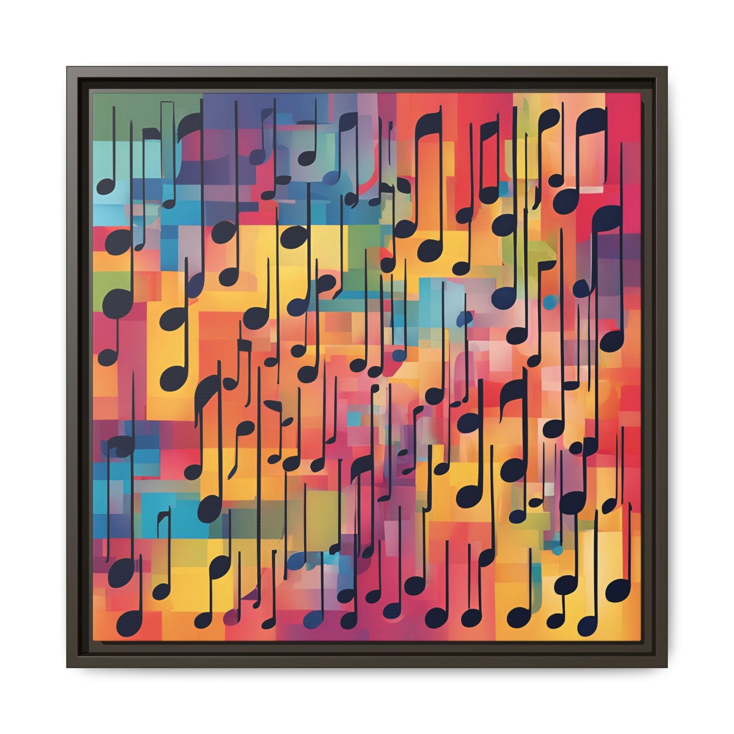Modern Music-Themed Print Abstract Design Unique Framed Canvas Print Treble Clef Note Wall Art Music Lover Gift Decor 3 frame colors