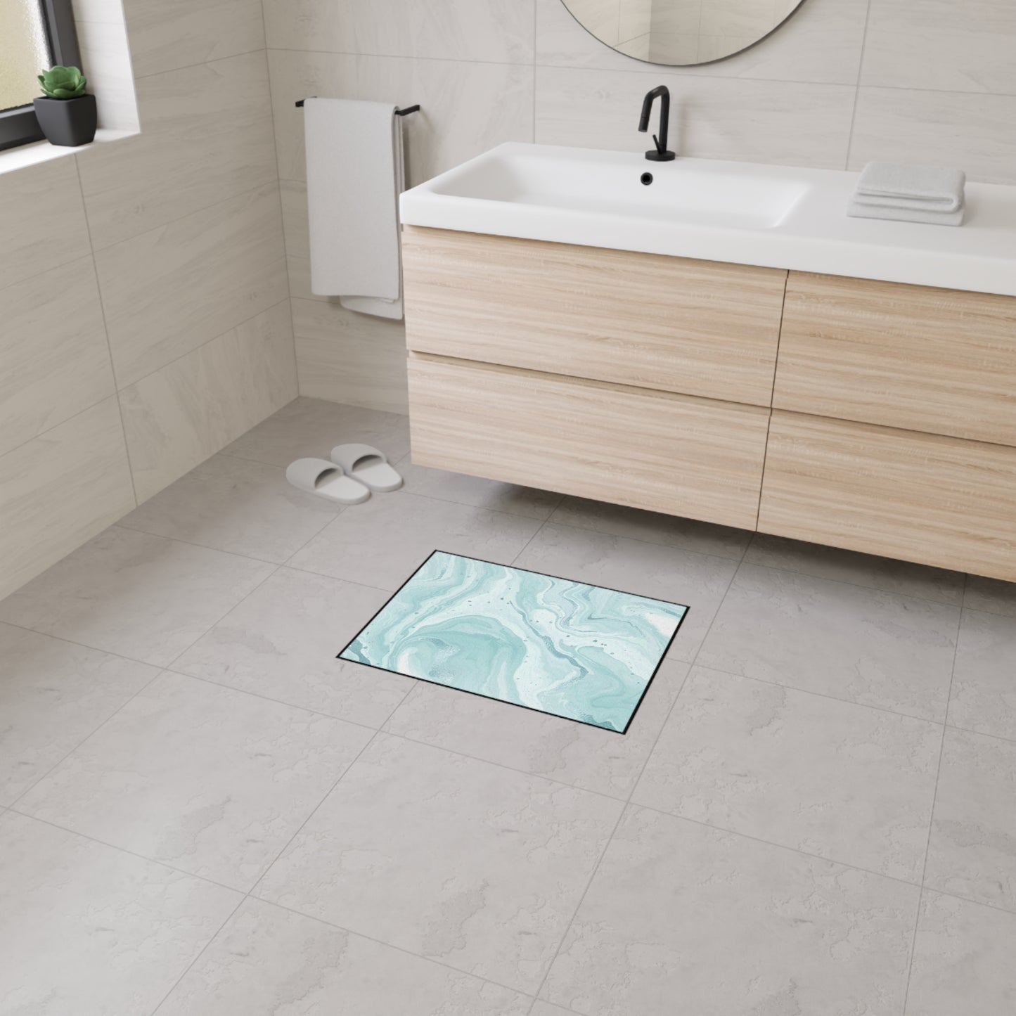 Decorative Heavy Duty Non-Slip Floor Mat Stylish Design Perfect for Entryway Kitchen Décor Garage Rug Coffee Bar Bathroom Floor Door Mat