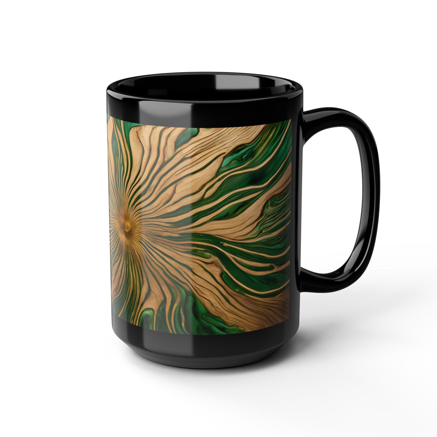Ceramic Coffee Mug Quartz-Inspired Image Pastel Nature Lover Ceramic Unique Colorful Teacup Flower Rock Lover Ceramic 15 oz Mug