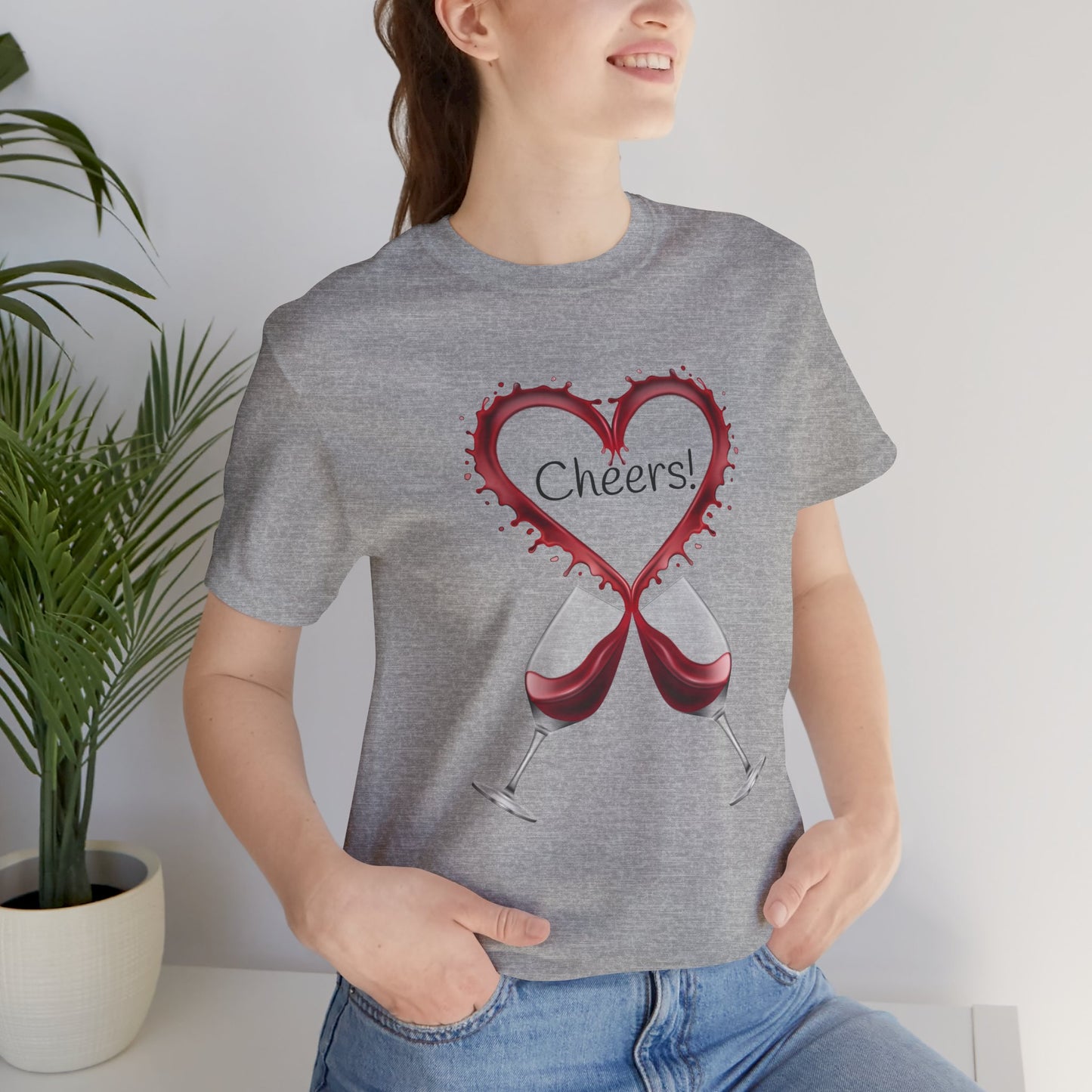 Red Wine Glass Cheers T-Shirt | Foodie Wine Lover Unisex Culinary Gift Tee