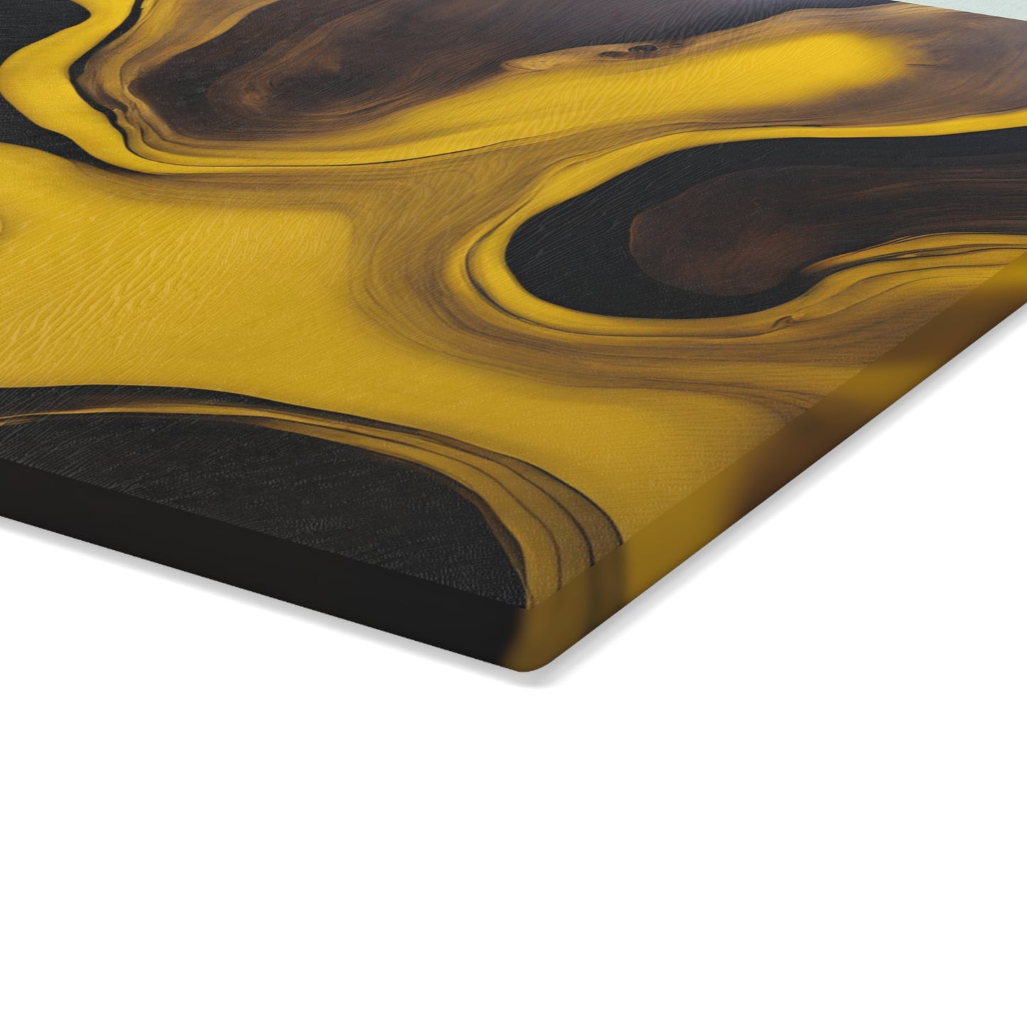 Kitchen Decor Glass Cutting Board Serving Tray with Wood-look Design Cutting Board Gift for Home Cook Fun Charcuterie Board