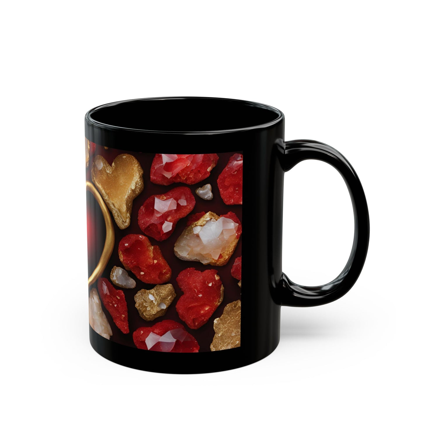 Heart Shaped Crystal Geode Design Coffee Tea Hot Chocolate Mug Valentine's Day Gift for Her Nature Lover Gift Geology Rock Lover Gift