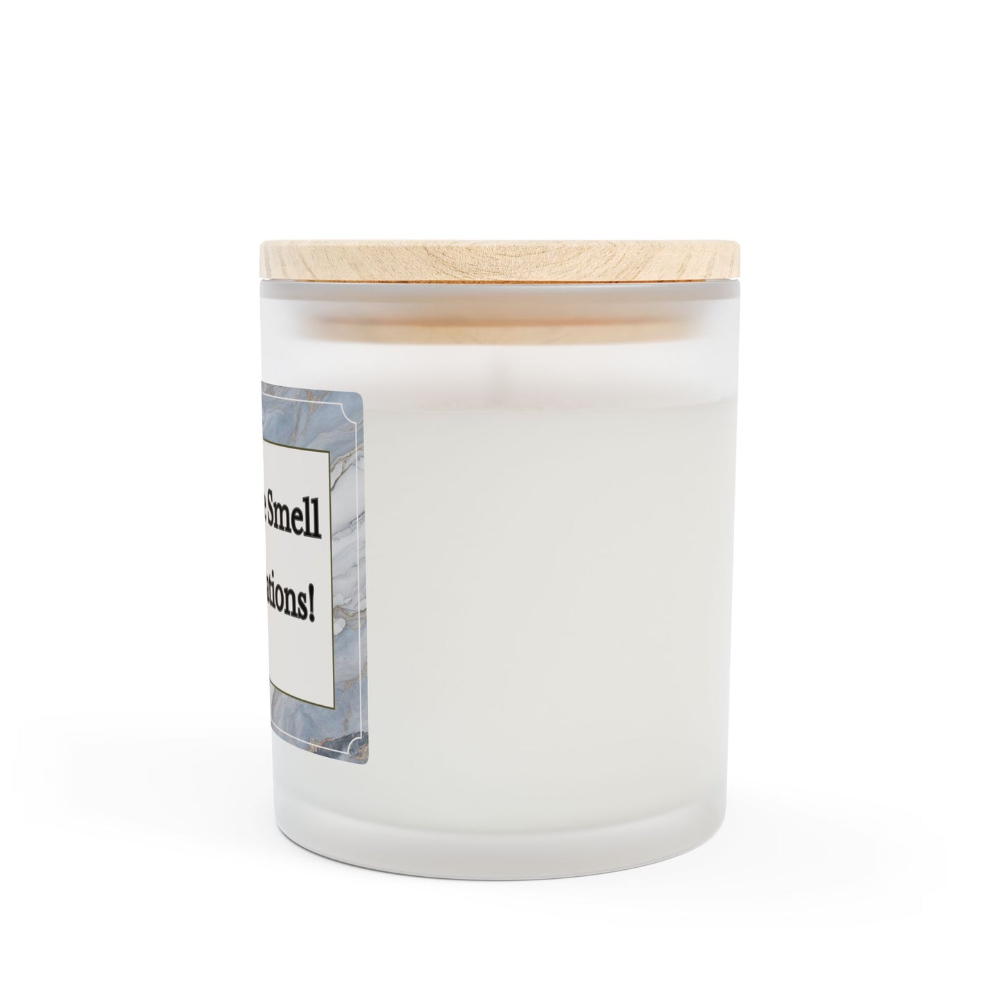 Artisanal Coconut Soy Frosted Glass Candle with Wooden Wick and Raw Maple Lid 11 oz Hand Poured Candle for New Home Owner 50 hrs burn time