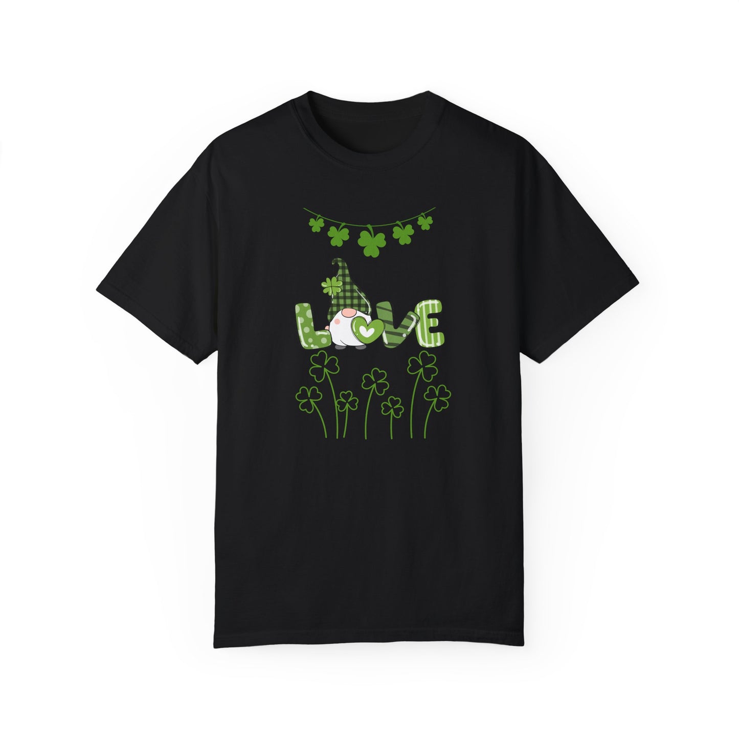 St. Patrick's Day T-Shirt Unisex Comfort Colors Relaxed Fit Garment-Dyed Tee 4 Leaf Clover Shirt Irish Themed Gift