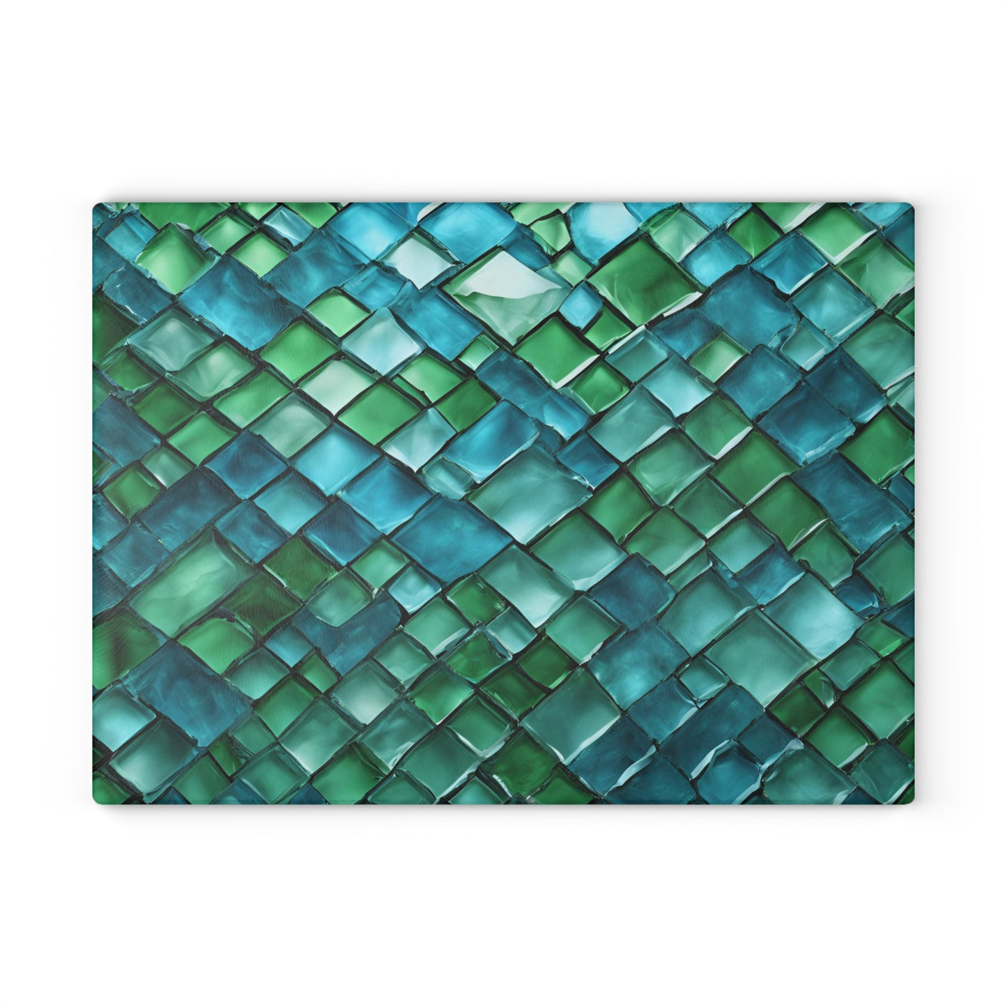 Kitchen Decor Glass Cutting Board Serving Tray with Glass Tile Design Cutting Board Gift for Home Cook Fun Glass Charcuterie Board