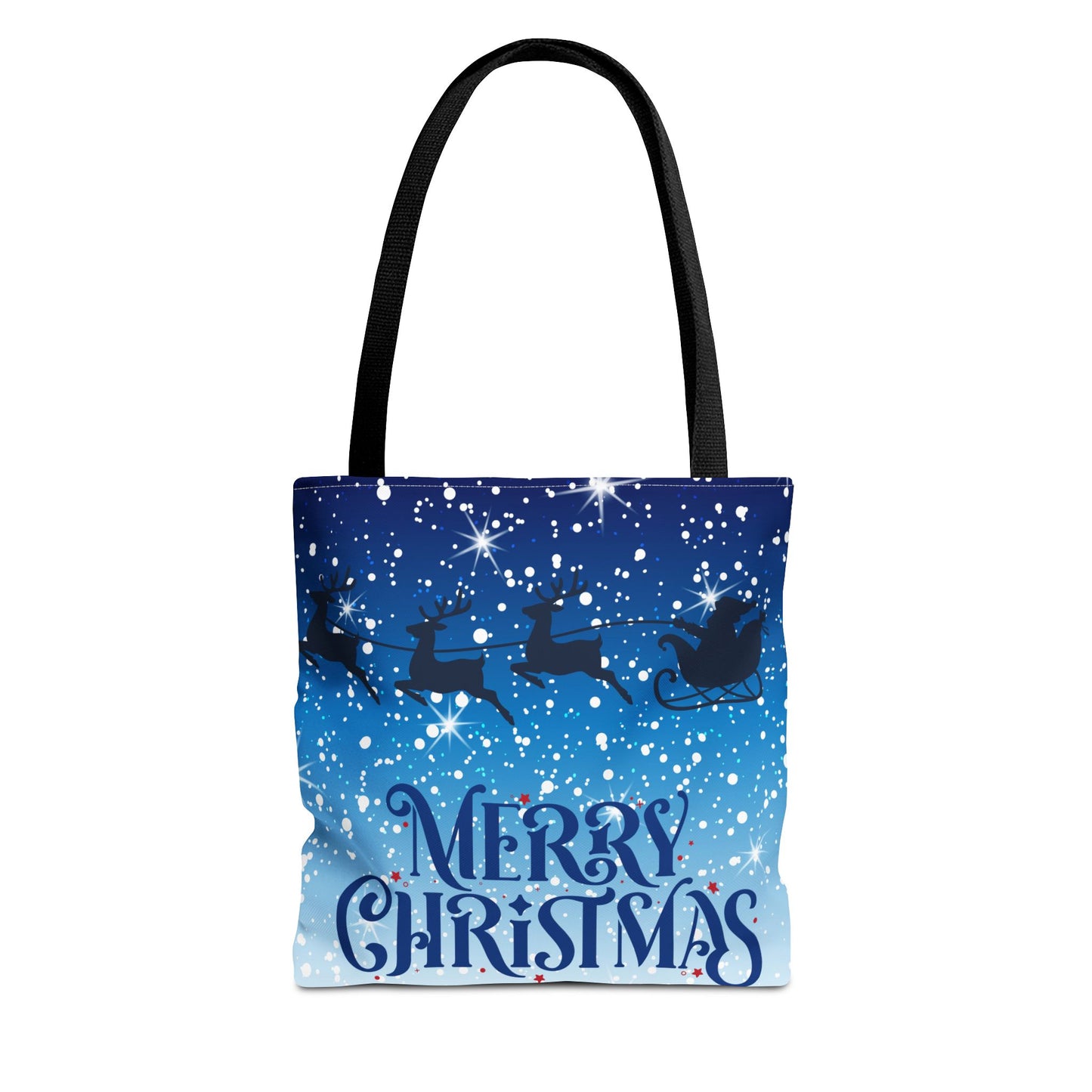Santa Sleigh Merry Christmas Tote Bag Holiday Cheer Gift Winter Accessory Reusable Winter Shopping Bag Xmas Joy Gift Unisex Bag for Him Her