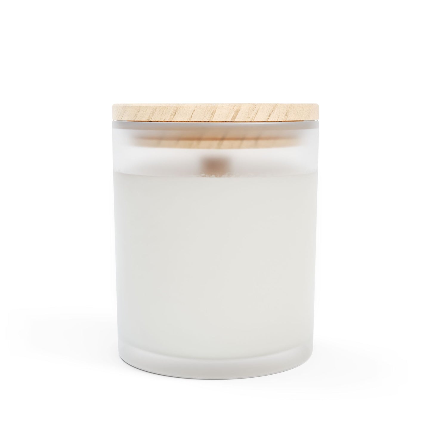 Artisanal Coconut Soy Frosted Glass Candle with Wooden Wick and Raw Maple Lid 11 oz Hand Poured Funny Scented Candle 50 hr burn time