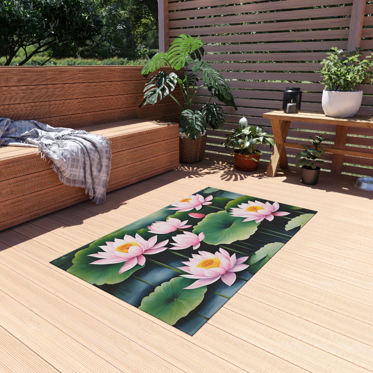 High-Quality Chenille Outdoor Rug with No-Skid Backing Cozy Outdoor Carpet Patio Decor Gazebo Rug Pool Area Decor Outdoor Kitchen Carpet