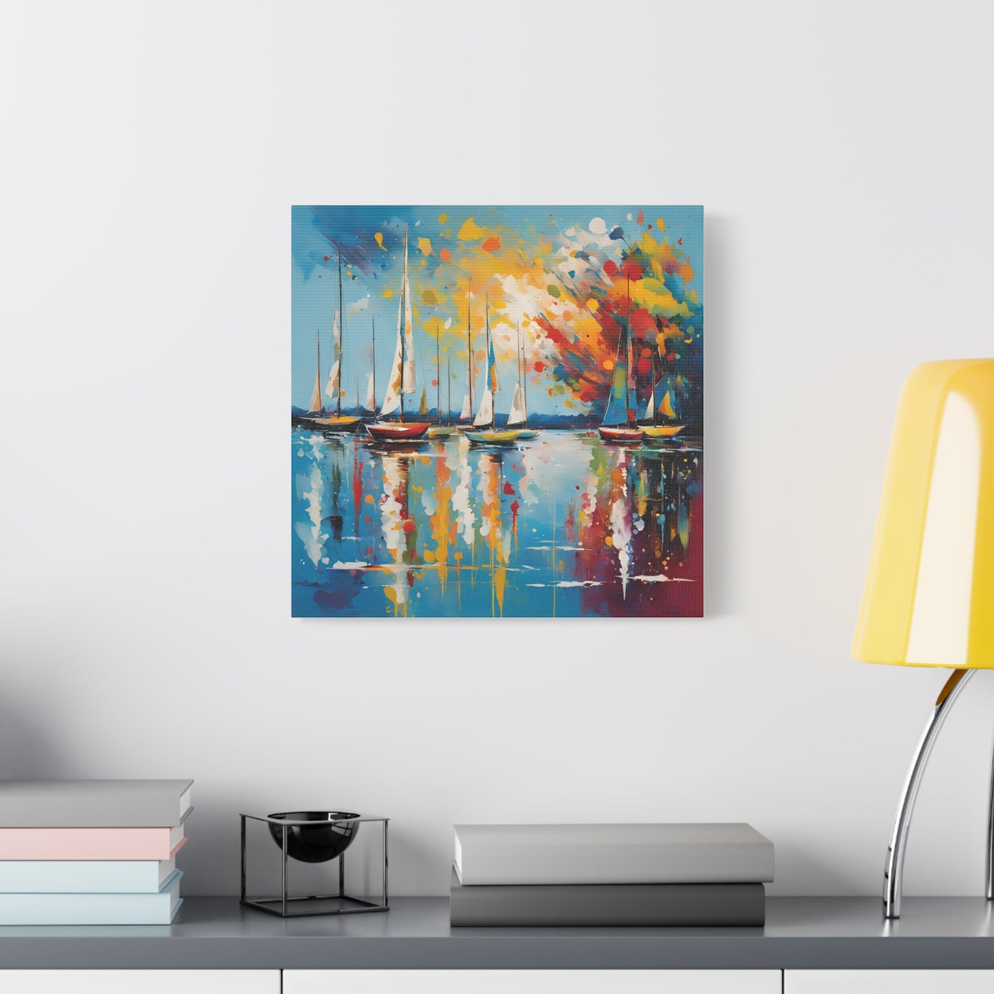 Sailboats Print Wall Art | Matte Canvas, Stretched, 1.25" | Modern Art | Nautical Gift | Oceanic |