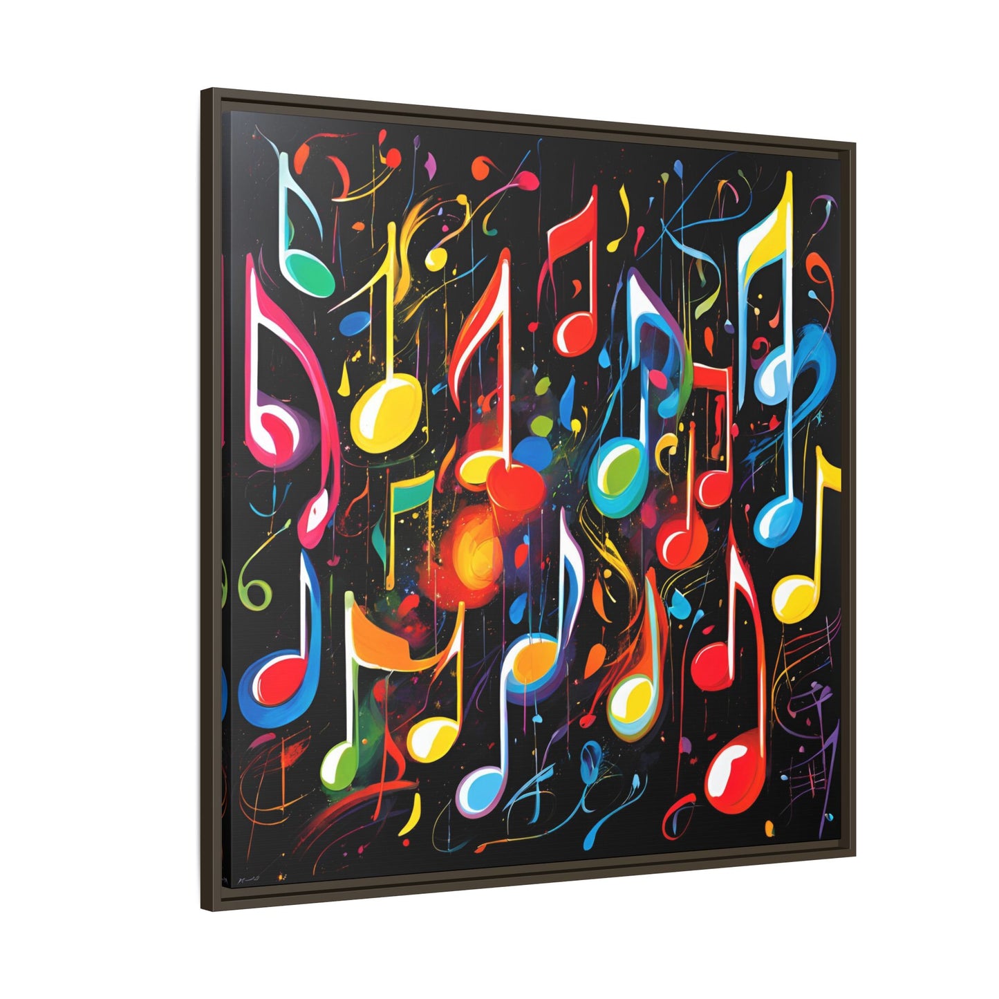 Modern Music-Themed Print Abstract Design Unique Framed Canvas Print Treble Clef Note Wall Art Music Lover Gift Decor 3 frame colors