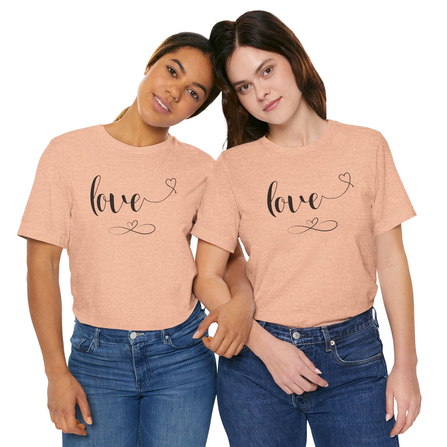 Love T-shirt | Unisex Gift for Her | Gift for Mom Wife Sister | Heart T-Shirt |