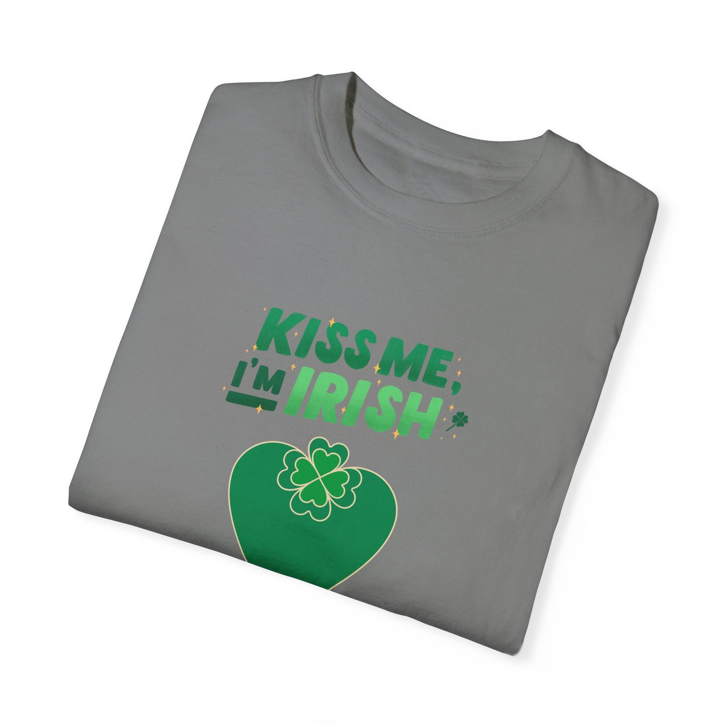 St. Patrick's Day T-Shirt Unisex Comfort Colors Relaxed Fit Garment-Dyed Tee 4 Leaf Clover Shirt Irish Themed Gift