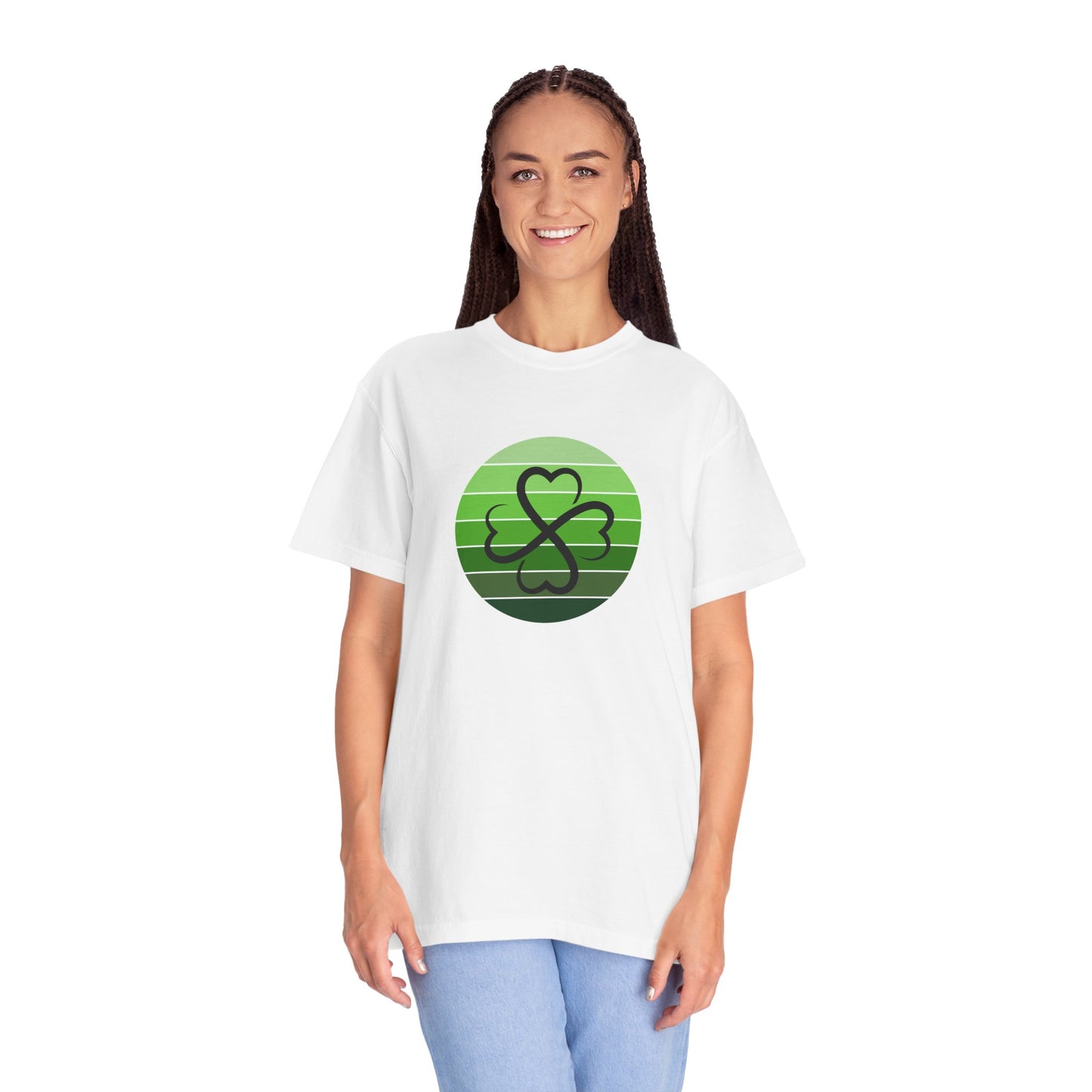 St. Patrick's Day T-Shirt Unisex Comfort Colors Relaxed Fit Garment-Dyed Tee 4 Leaf Clover Shirt Irish Themed Gift