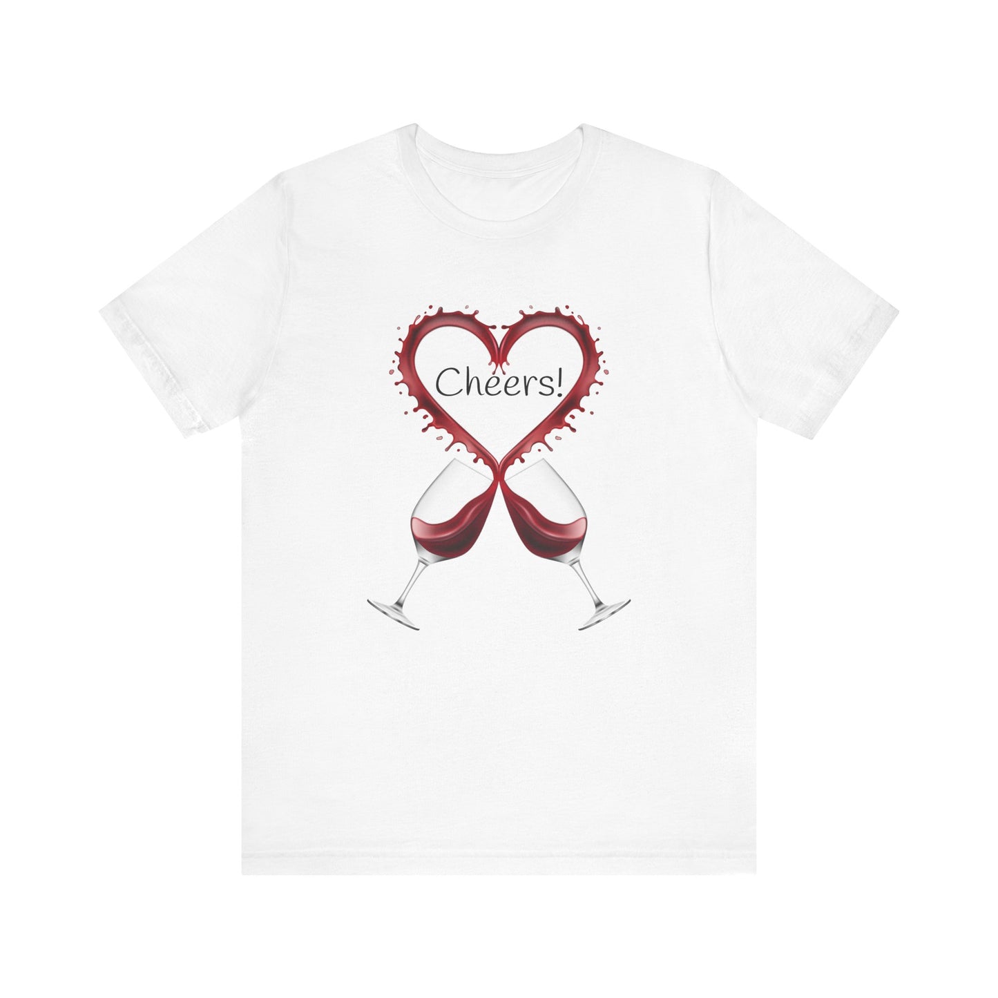 Red Wine Glass Cheers T-Shirt | Foodie Wine Lover Unisex Culinary Gift Tee